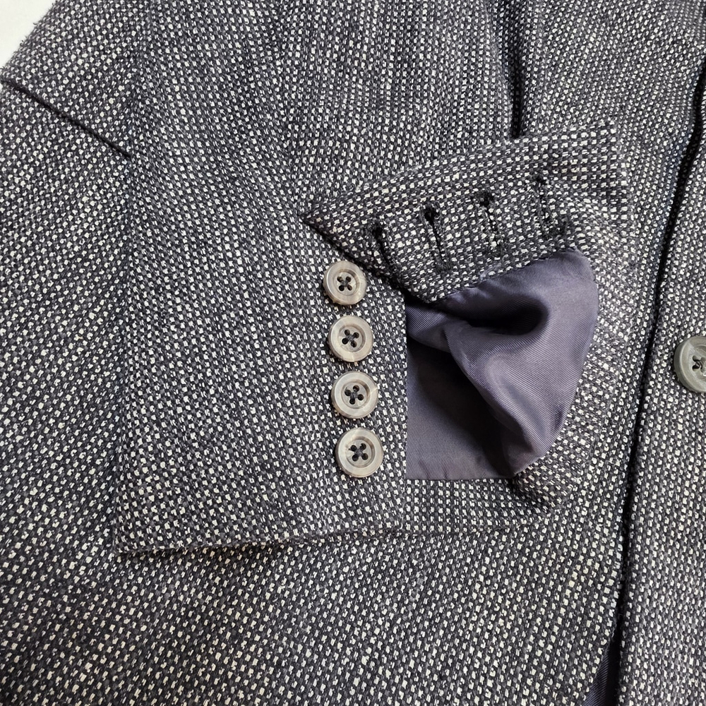 Americana Heritage H. Freeman & Son Wool Tweed Blazer Men 46R Navy Gray Textured - Picture 3 of 16